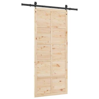 Schuifdeur Bruin 80 x 208 cm Massief grenenhout 6