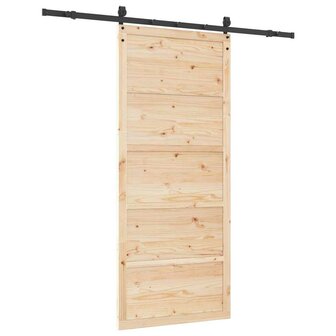 Schuifdeur Bruin 80 x 208 cm Massief grenenhout 6