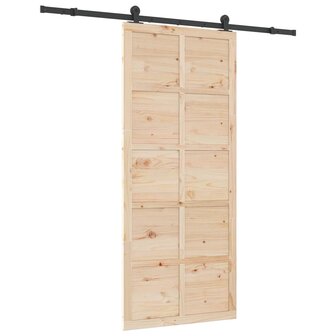 Schuifdeur Bruin 100 x 208 cm Massief grenenhout 2