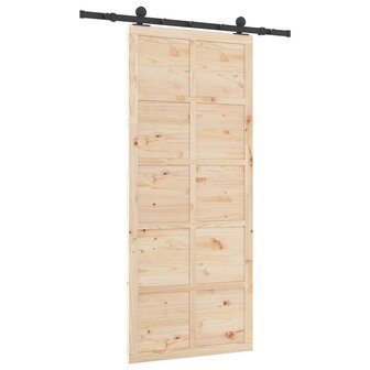 Schuifdeur Bruin 80 x 208 cm Massief grenenhout 6