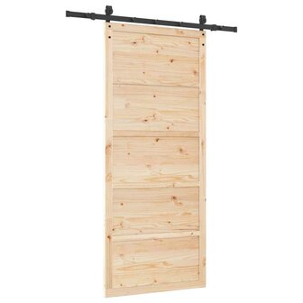 Schuifdeur Bruin 80 x 208 cm Massief grenenhout 6