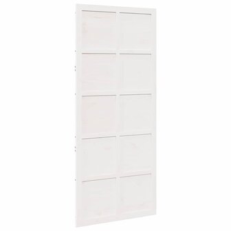 Schuifdeur Wit 90 x 210 cm Massief grenenhout 6