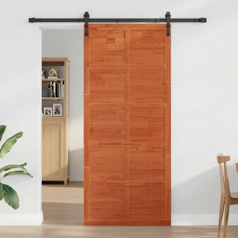 Schuifdeur Wasbruin 90 x 210 cm Massief grenenhout 3
