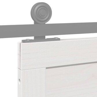 Schuifdeur Wit 80 x 210 cm Massief grenenhout 8