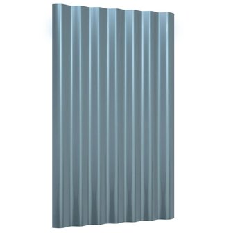 Dakpanelen 12 st 60x36 cm gegalvaniseerd staal grijs 3