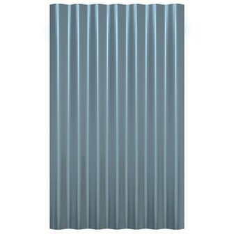 Dakpanelen 12 st 60x36 cm gegalvaniseerd staal grijs 4