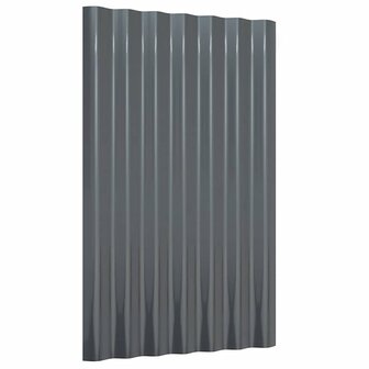 Dakpanelen 12 st 60x36 cm gegalvaniseerd staal antracietkleurig 3