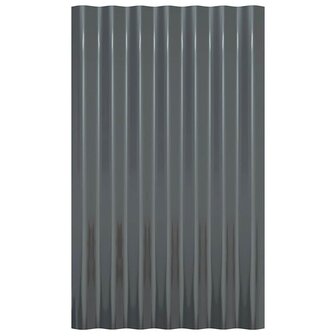 Dakpanelen 12 st 60x36 cm gegalvaniseerd staal antracietkleurig 4