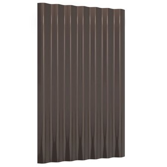 Dakpanelen 36 st 60x36 cm gegalvaniseerd staal bruin 3