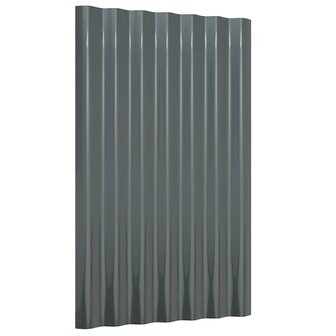 Dakpanelen 36 st 60x36 cm gegalvaniseerd staal antracietkleurig 3