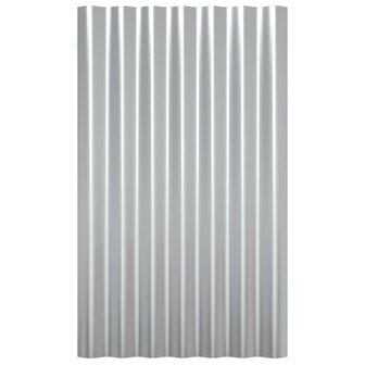 Dakpanelen 36 st 60x36 cm gegalvaniseerd staal zilverkleurig 4