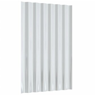 Dakpanelen 36 st 60x36 cm gegalvaniseerd staal zilverkleurig 5