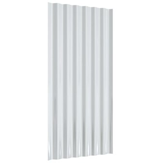 Dakpanelen 12 st 80x36 cm gegalvaniseerd staal groen 5