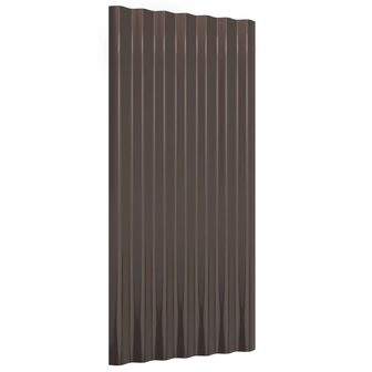 Dakpanelen 36 st 80x36 cm gegalvaniseerd staal bruin 3