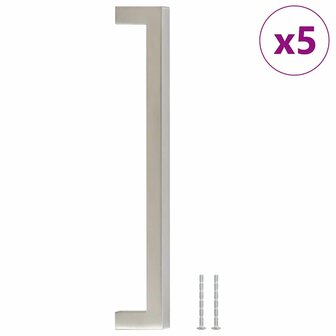 Handvatten 5 st 192 mm roestvrij staal zilverkleurig 2