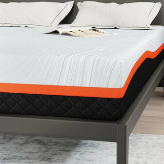 Matras Wit en Grijs 140 x 200 cm Traagschuim 8