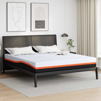 Matras Wit en Grijs 180 x 200 cm Traagschuim 1