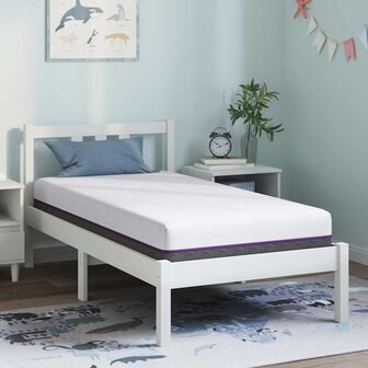 Matras Wit en Grijs 80 x 160 cm Traagschuim 1