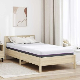 Matras Wit en Grijs 100 x 200 cm Traagschuim 1