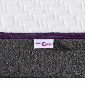 Matras Wit en Grijs 100 x 200 cm Traagschuim 8