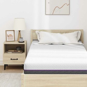 Matras Wit en Grijs 120 x 200 cm Traagschuim 7