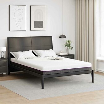Matras Wit en Grijs 140 x 190 cm Traagschuim 1