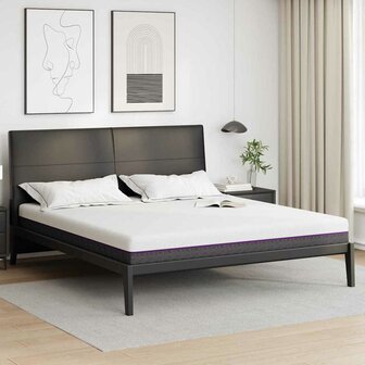 Matras Wit en Grijs 180 x 200 cm Traagschuim 1