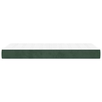 Pocketveringmatras 100x220x20 cm fluweel donkergroen 4