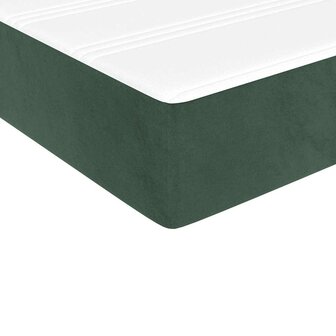 Pocketveringmatras 100x220x20 cm fluweel donkergroen 5