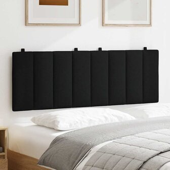 Hoofdbordkussen &quot;Hanko&quot; 120 cm stof zwart 3