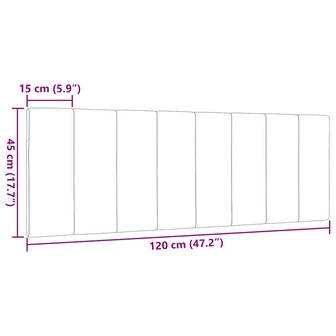Hoofdbordkussen &quot;Hanko&quot; 120 cm stof zwart 9