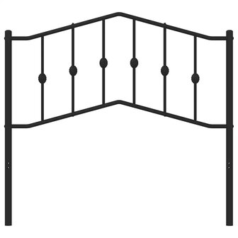 Hoofdbord 100 cm metaal zwart 4