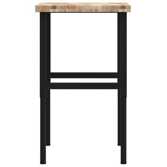 Werkbank rechthoekig 80x60x(73-99,5) cm massief acaciahout 6