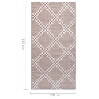 Buitenkleed ARAKIL 120x180 cm PP bruin 7