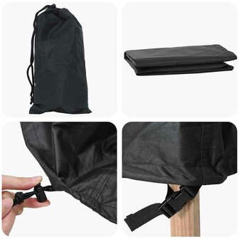 Tuinstoelhoes Zwart 96 x 79 x 74 cm 420D oxford stof 8