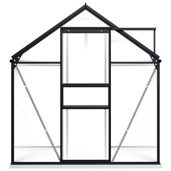 Tuinkas met basisframe 3,61 m&sup3; aluminium antracietkleurig 3