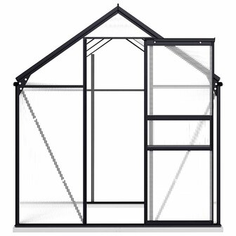 Tuinkas met basisframe 3,61 m&sup3; aluminium antracietkleurig 4