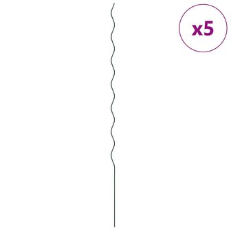 Spiraalvormige plantensteunen 5 pcs Groen 170 cm 3