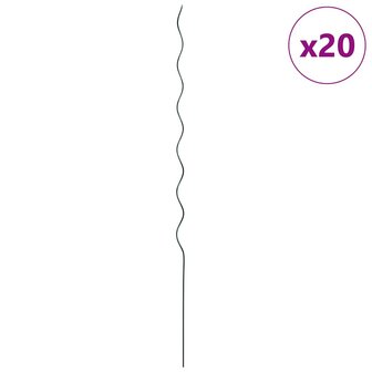 Spiraalvormige plantensteunen 20 pcs Groen 150 cm 3