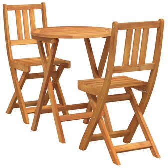 Bistroset 3 pcs Bruin Massief acaciahout 2