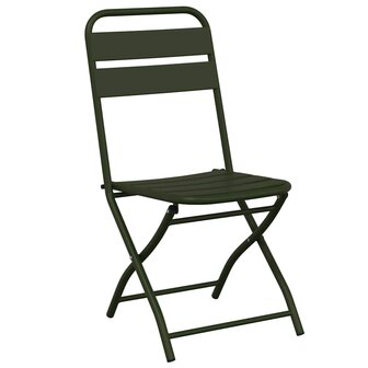 Bistroset 3 pcs Donkergroen Staal 5