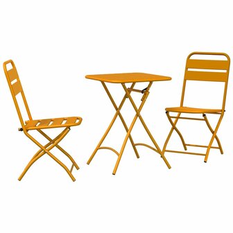 Bistroset 3 pcs Mosterdgeel Staal 2