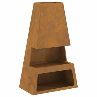 Vuurkorf Bruin 60 x 35 x 100 cm Cortenstaal 2