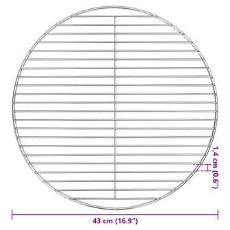 Barbecuerooster Zilver 43 x 43 cm Roestvrij staal 6