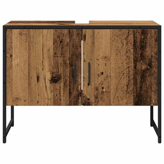 Badkamermeubelset 2 pcs Bruin 80 x 33 x 60 cm Bewerkt hout 8