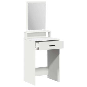 Kaptafel met lade met plank Wit 50 x 41 x 140 cm Bewerkt hout 5