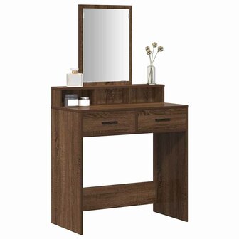 Kaptafel met lade Bruin Eiken 79 x 41 x 140 cm Bewerkt hout 3