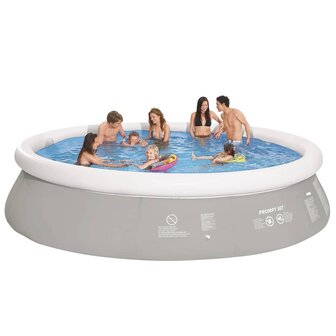 Jilong Zwembad rond opblaasbaar 450x122 cm grijs 1