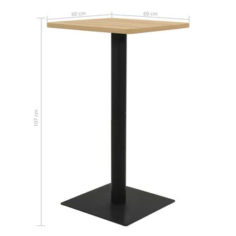 Bistrotafel 60x60x107 cm eikenkleurig 5