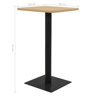 Bistrotafel 78,5x78,5x107 cm eikenkleurig 5